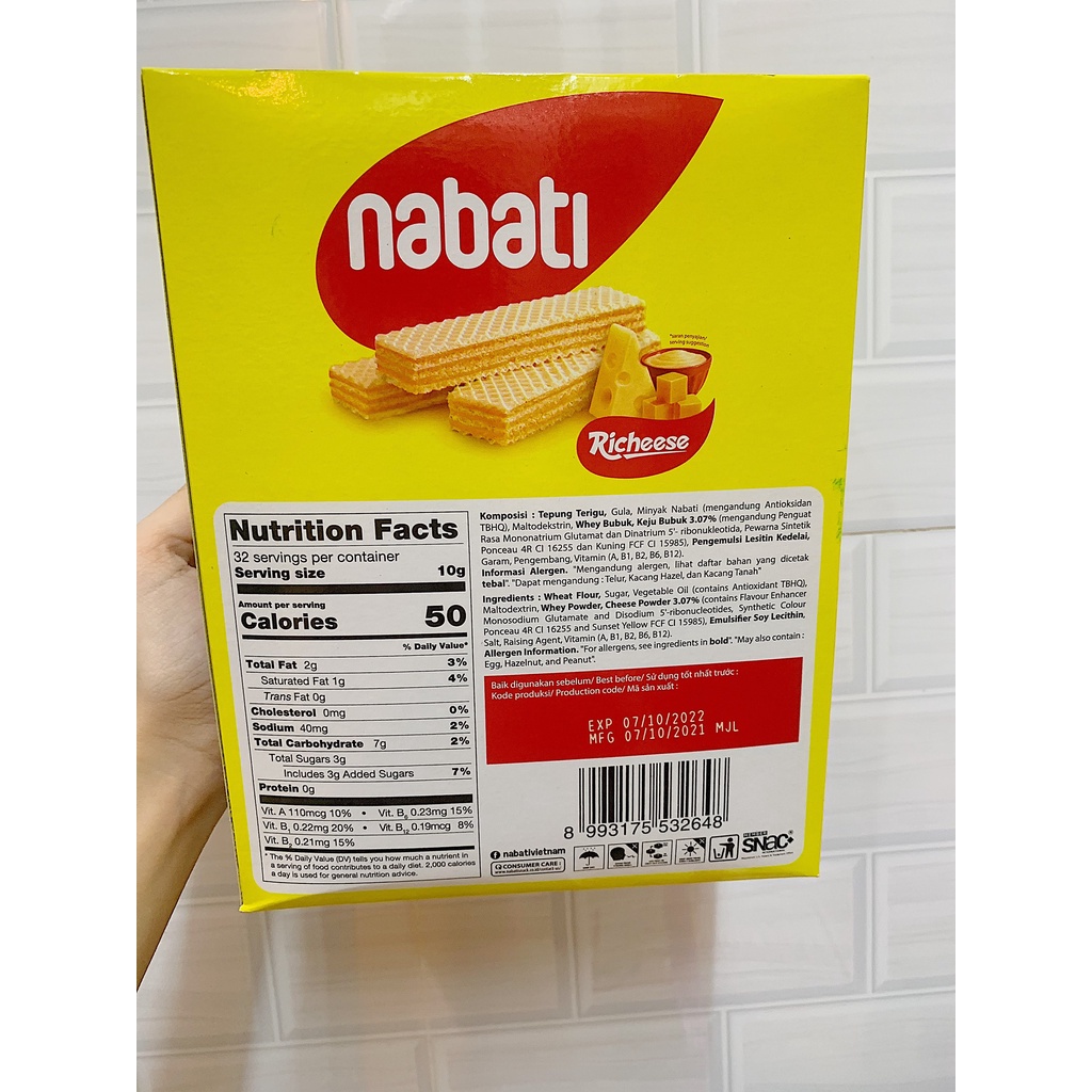 BÁNH KEM XỐP PHÔ MAI NABATI 2 SIZE