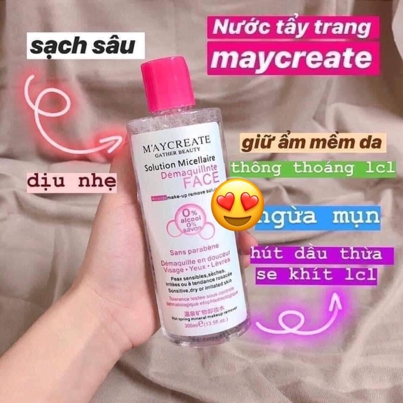Nước tẩy trang Maycreate 300ml siêu sạch