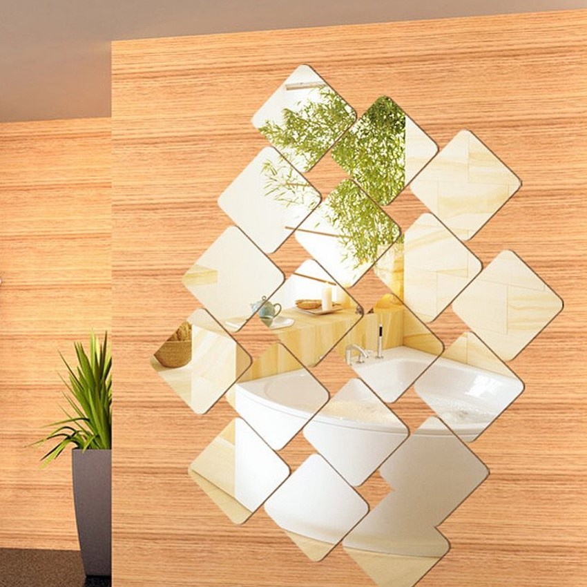 4 gương dán tường SÖRLI IKEA chính hãng.