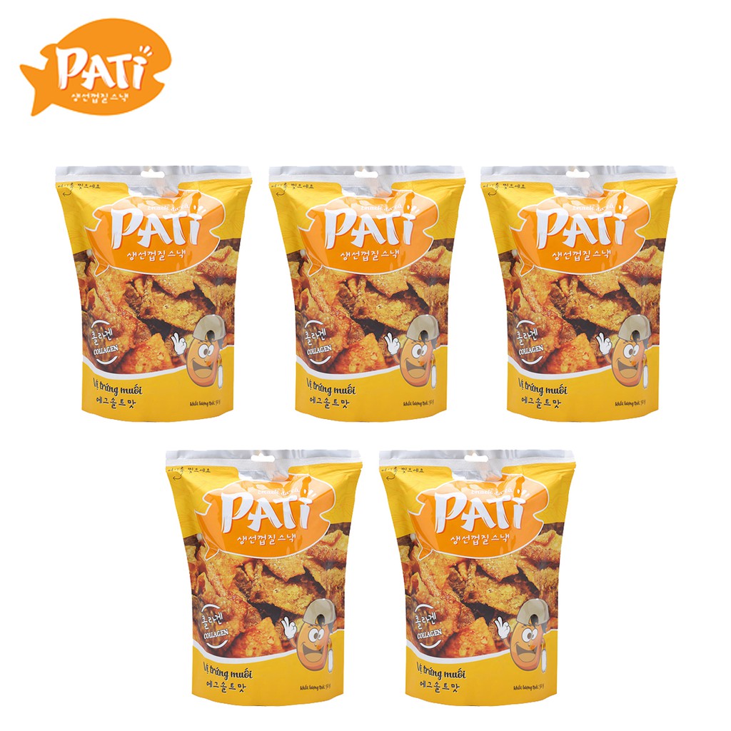 COMBO 5 GÓI SNACK DA CÁ VỊ TRỨNG MUỐI PATI 50 GRAM | Shopee Việt Nam
