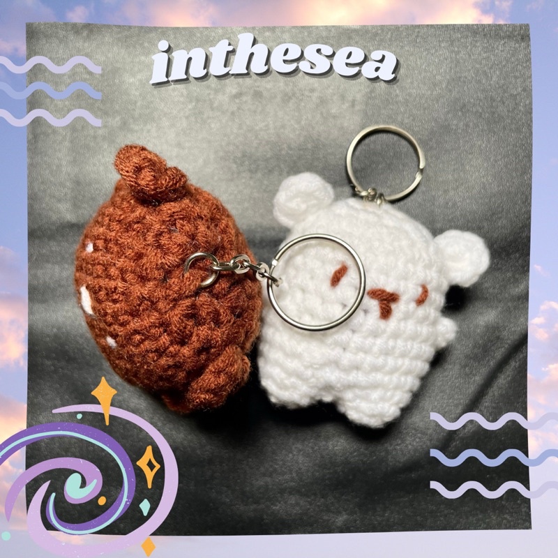 Set Móc Khoá Cặp Hình Gấu Dáng Đậu Nhỏ Dễ Thương Cho Cặp Đôi