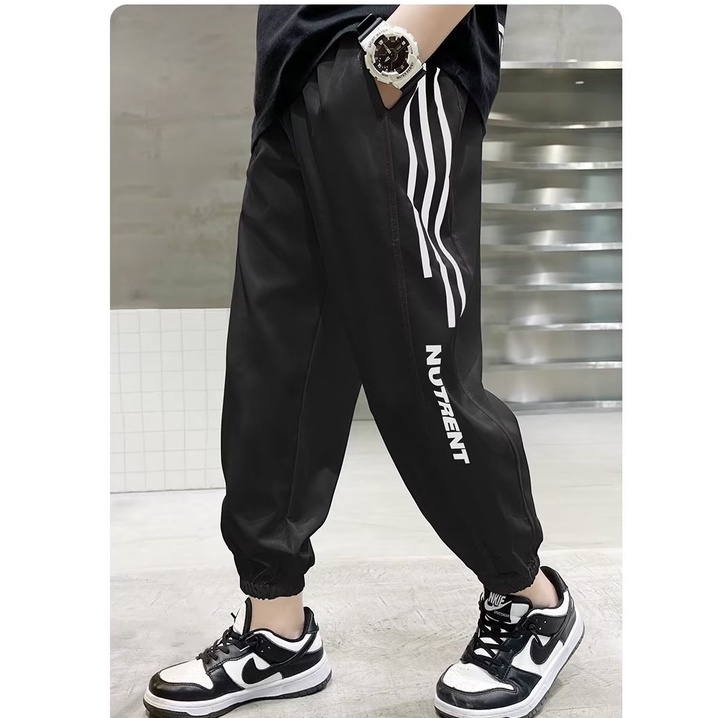 Quần lụa lạnh ống rộng BXPB thoáng khí thoải mái thời trang mùa hè dành cho bé trai 3-15 tuổi