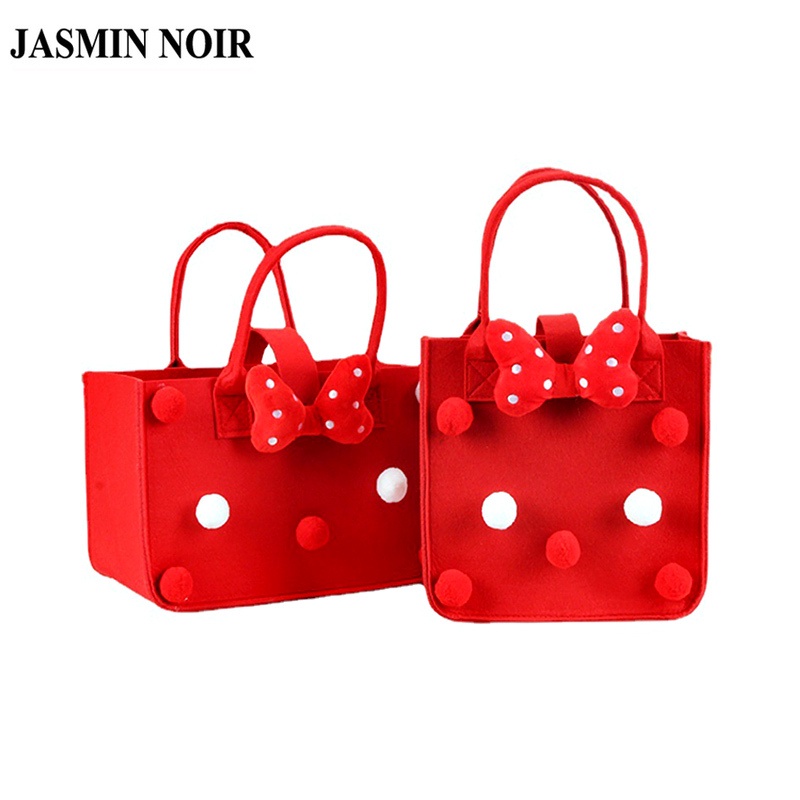 Túi xách JASMIN NOIR chất liệu nỉ họa tiết hoạt hình nhiều kiểu tùy chọn thiết kế thời trang cho nữ