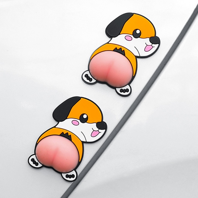 1 Cặp Nhãn Dán 3D Hình Thú Hoạt Hình Trang Trí Cửa Phòng Bé