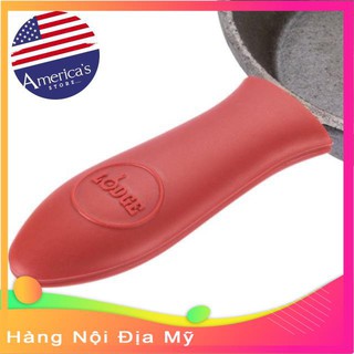Hàng nội địa mỹ tay cầm silicon chống nóng cho chảo gang lodge, màu đỏ