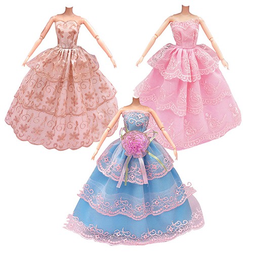 Set 3 Đầm Dạ Hội Thời Trang Cho Búp Bê Barbie