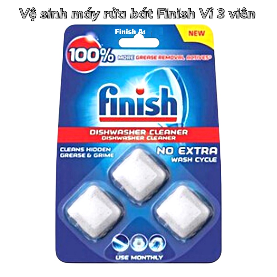 Combo xà phòng rửa bát dạng viên Finish ( viên rửa 150+ Muối rửa 1,2kg+ Nước bóng Finish 400ml )