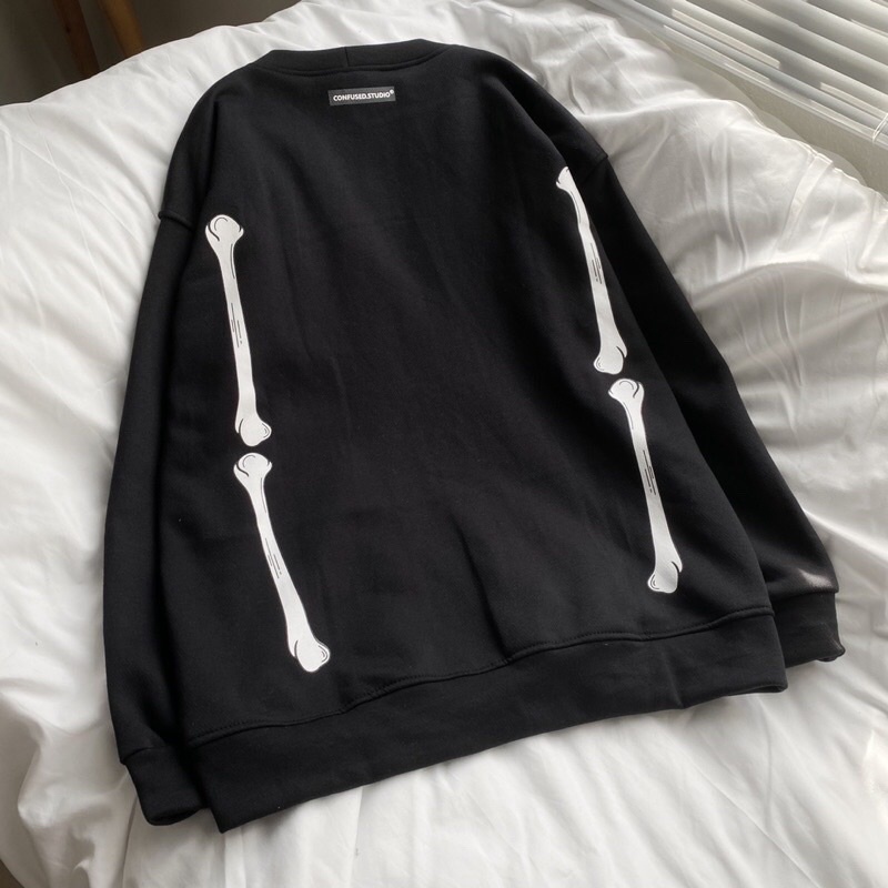 Áo cardigan nữ Chữ Thập Tay Xương form rộng [FREESHIP] Áo khoác nữ chất vải dày dặn họa tiết caro đen trắng mùa đông