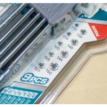 T10-T50 Bộ lục giác bông dài 9 chi tiết Total THT106391