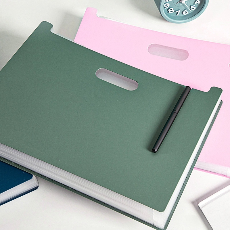 Bìa Đựng Tài Liệu Khổ A4 13 Lớp Chống Thấm Nước Có Tay Cầm Và Ngăn Đựng Bút Ẩn Cho Offi