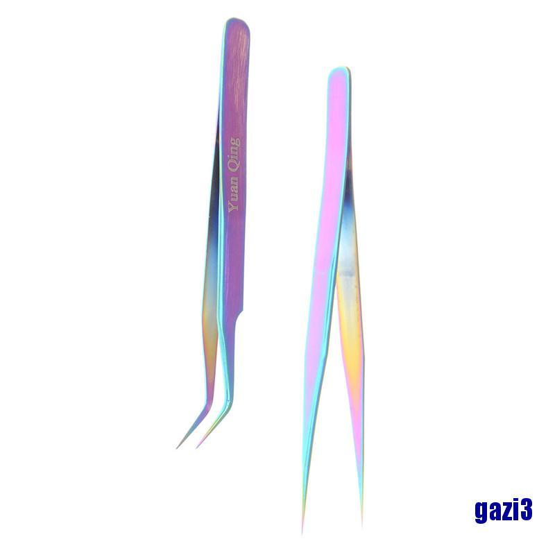 (Hàng Mới Về) Nhíp Inox Màu Cầu Vồng Trang Trí Móng Tay Tiện Lợi