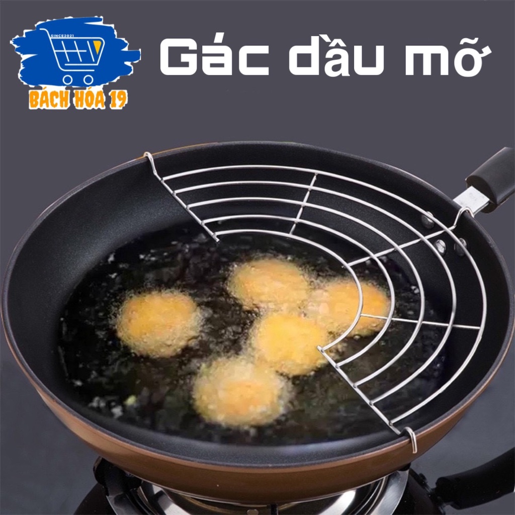 VỈ GÁC CHẢO CHIÊN DÁN DẦU MỠ LOẠI DÀY BẰNG INOX-ảnh thật