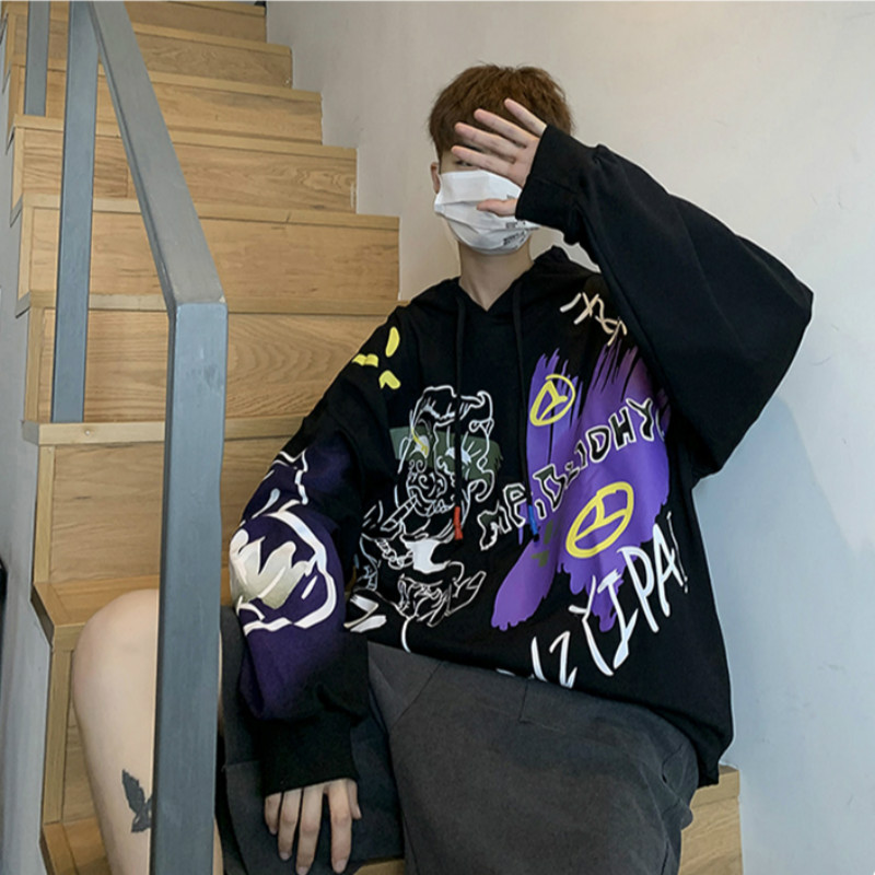 Áo Hoodie Dáng Rộng Có In Hình Phong Cách Hàn Quốc Cho Nam Nữ | BigBuy360 - bigbuy360.vn