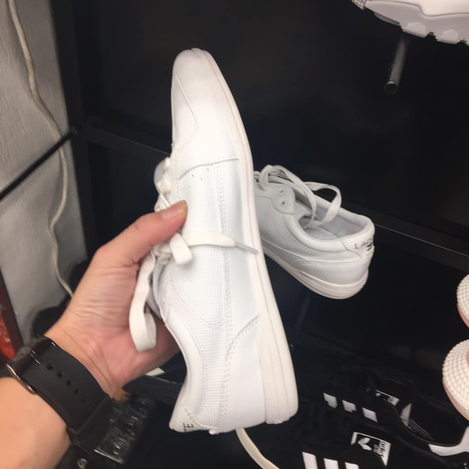 [Video tận cảnh] Giày sneaker Lacoste trắng 1.1  - Luxshoes