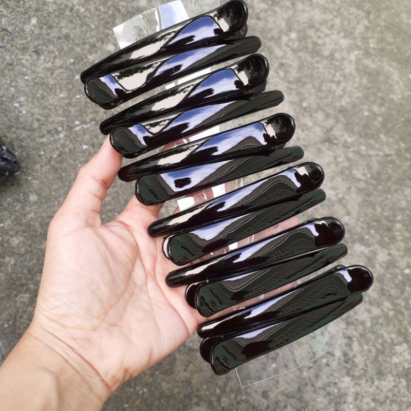 Kẹp mỏ vịt nhựa màu đen (8cm/9.5cm)
