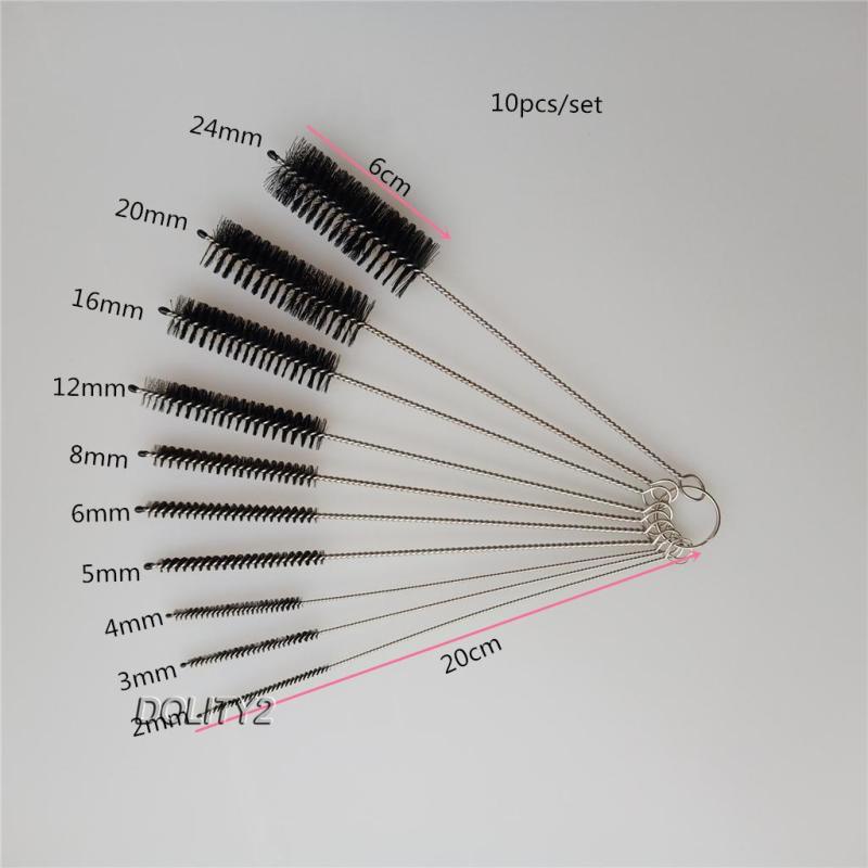 [Dolity2] Set 10 Bàn Chải Sợi Dây 20cm Làm Sạch Ống Hút, Ống Nối