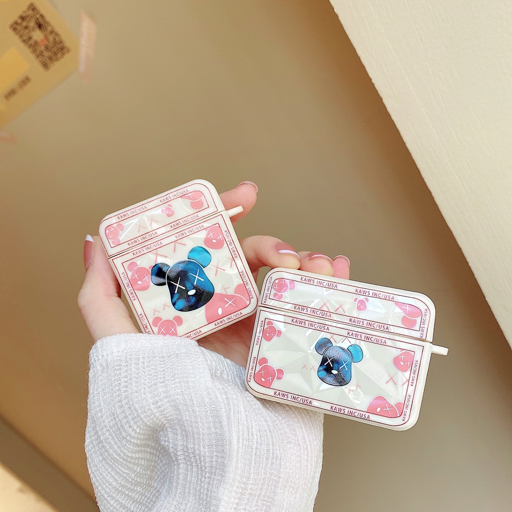 Vỏ bảo vệ hộp sạc tai nghe SPRISE bằng silicon họa tiết gấu thời trang thích hợp cho Airpod 1/2/Pro/3