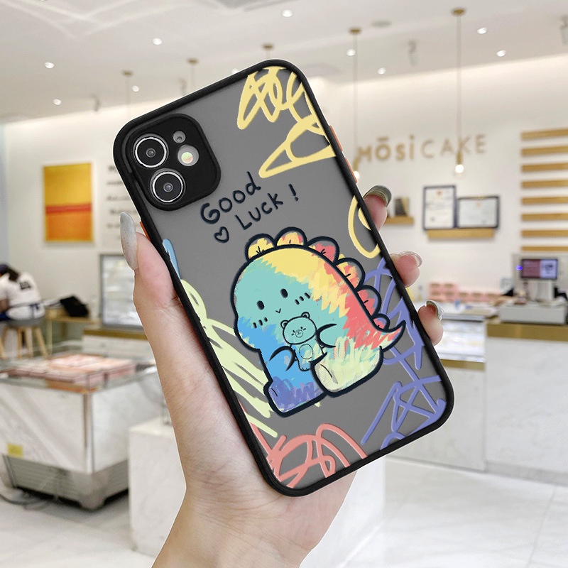 Ốp lưng iphone Khủng long nhỏ có viền bảo vệ cam 6/6s/6plus/6splus/7plus/8plus/x/xs/xs max/11/11promax/12/12pro/12promax