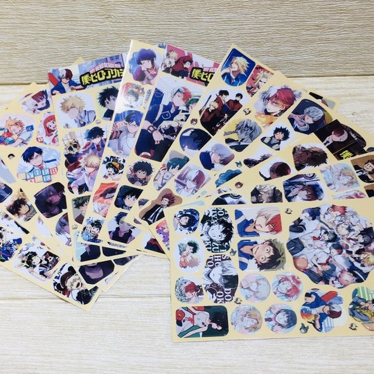 (12 tấm) Ảnh dán Sticker Boku No Hero Academia Học viện anh hùng dễ thương