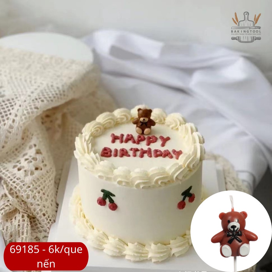 Nến sinh nhật hình chú gấu dễ thương