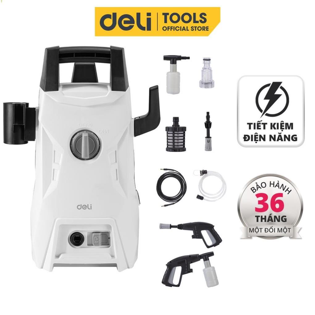 Máy Xịt Rửa DELI Áp Lực Cao - Bảo Hành 36 Tháng - Phun Rửa Đa Năng, Tối Đa Công Suất, Tiết Kiệm Điện Năng - Dáng Đứng .