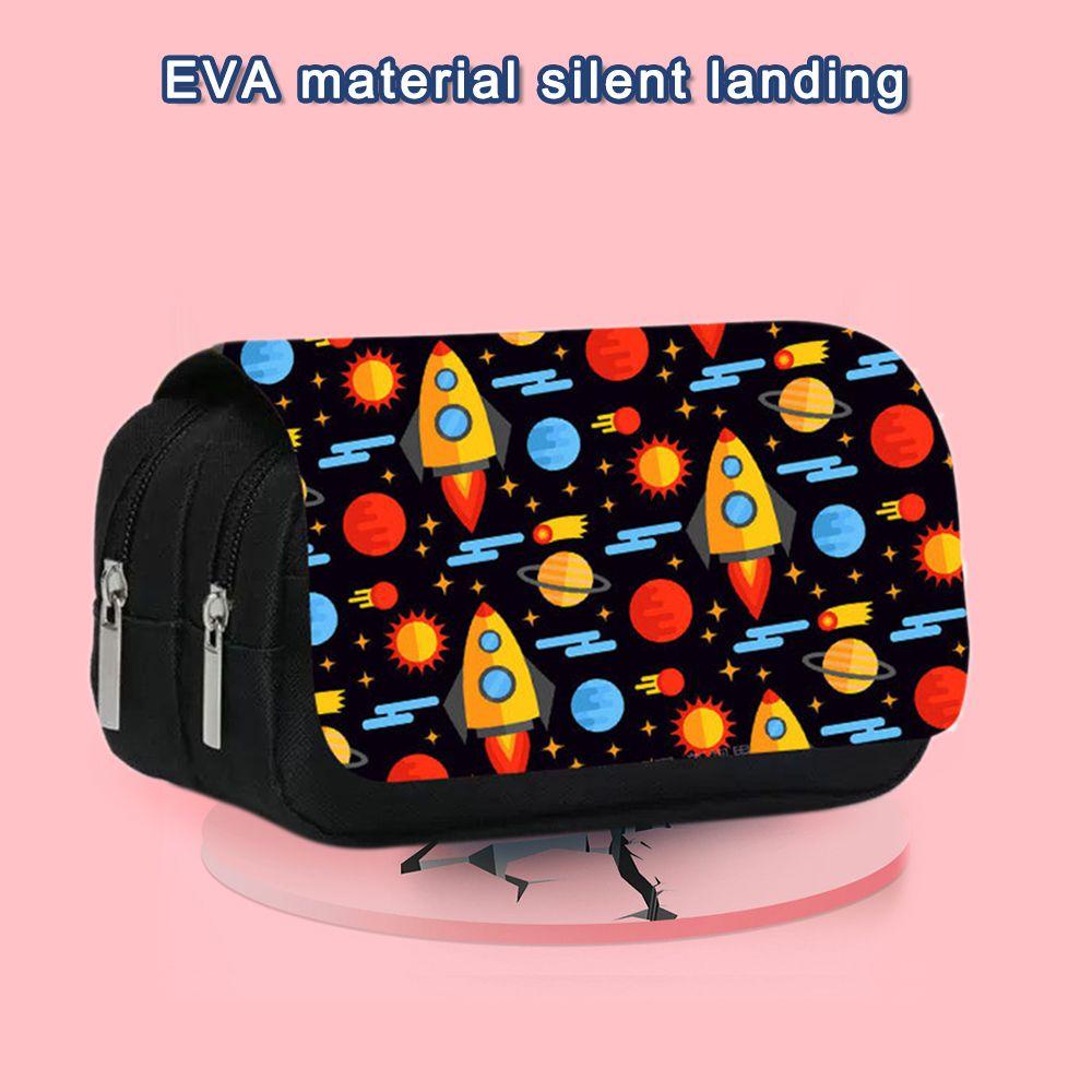 PISTA Túi Đựng Bút Vải Canvas Hình Phi Hành Gia Dễ Thương