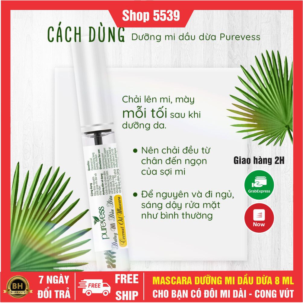 Dầu dừa dưỡng mi dung tích 8ml, dưỡng mi dầu dừa nguyên chất giúp mi dài và dầy hơn - Shop 553 | BigBuy360 - bigbuy360.vn