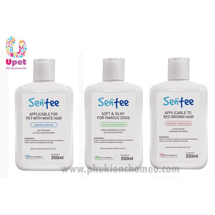 PVN263-Sữa tắm Sentee 350ml dành cho chó mèo lông nâu đỏ - Dầu tắm chuyên dùng cho chó mèo giúp mềm mượt dưỡng màu lông