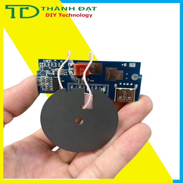 Mạch sạc dự phòng USB TyeC Có Sạc Không Dây