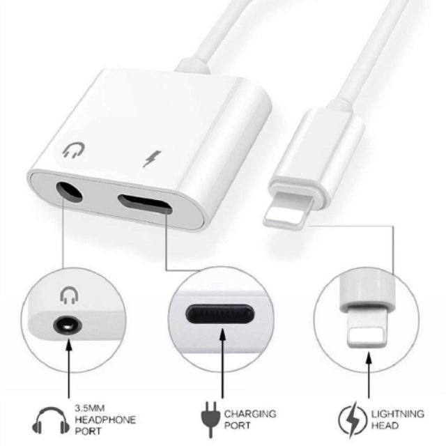 JACK chuyển đổi 2 cổng - Kèm sạc vừa cắm tai nghe cho ip6/6P/7/7p/8/8p/x/xs max/11/11pro/11pro max HAYLA JC02