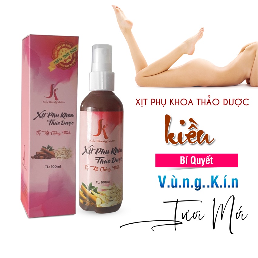 Xịt Phụ Khoa Thảo Dược Kiều Beauty Queen chiết xuất từ 100% thảo dược thiên nhiên – Vợ Xịt Chồng Thích
