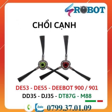 CHỔI CẠNH ROBOT HÚT BỤI ECOVACS DEEBOT De53, De55, DD35, DJ35, DT87G