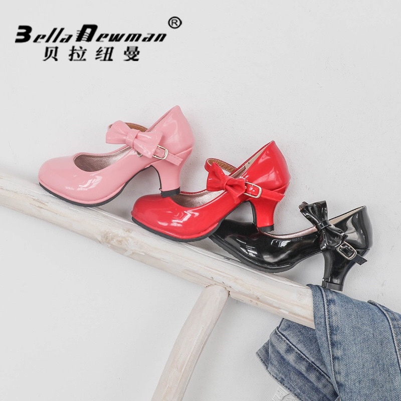 Giày cao gót bé gái từ 3tuoi đến  10  tuổi  da bóng