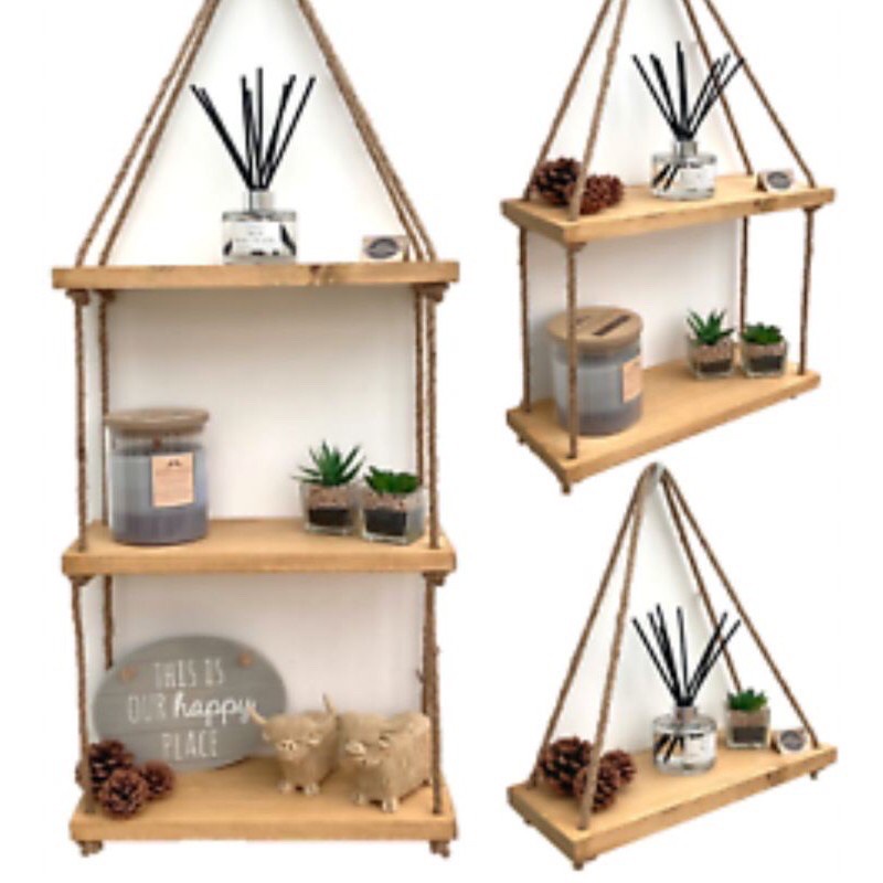 KỆ GỖ TREO TƯỜNG VINTAGE - KT 30x10cm