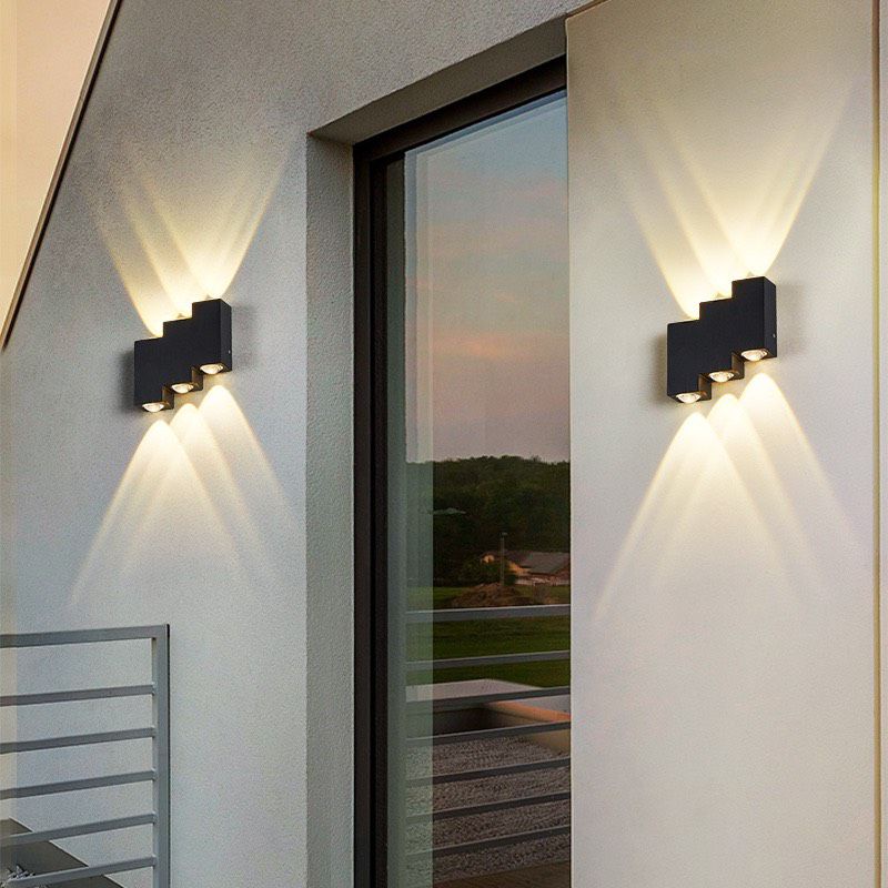 Đèn trang trí hắt tường 2 đầu 6w, 8w  chống nước