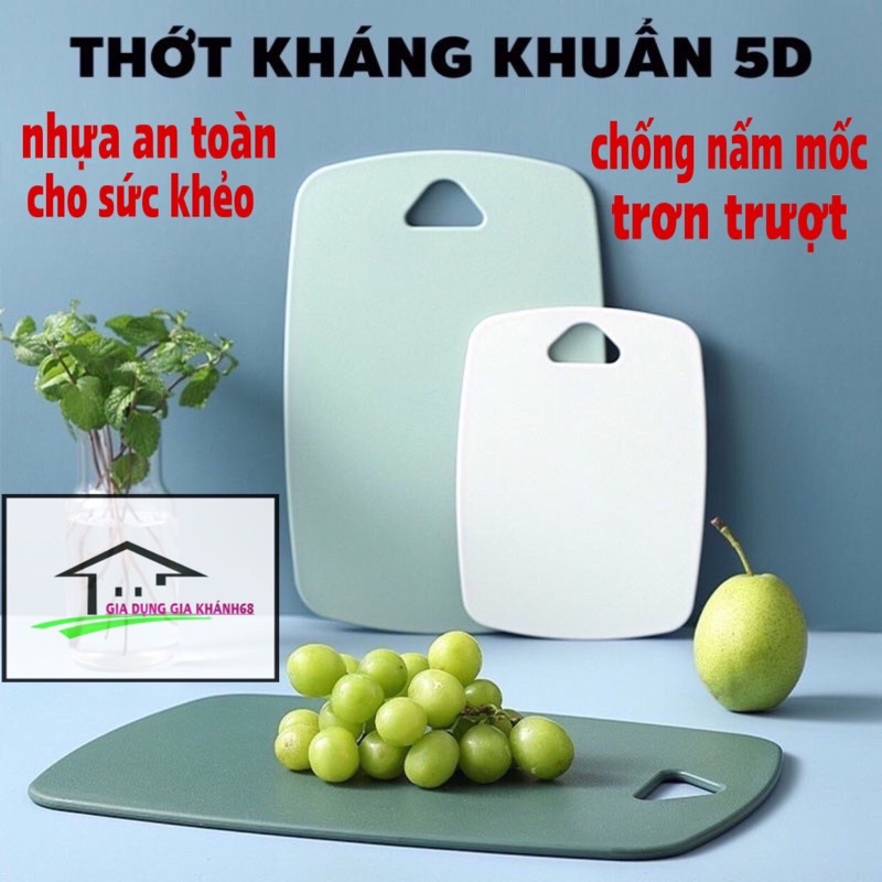 Thớt Nhựa Kháng Khuẩn Nhiều màu, COMBO 3 THỚT An Toàn Cho Sức Khỏe Bền Đẹp