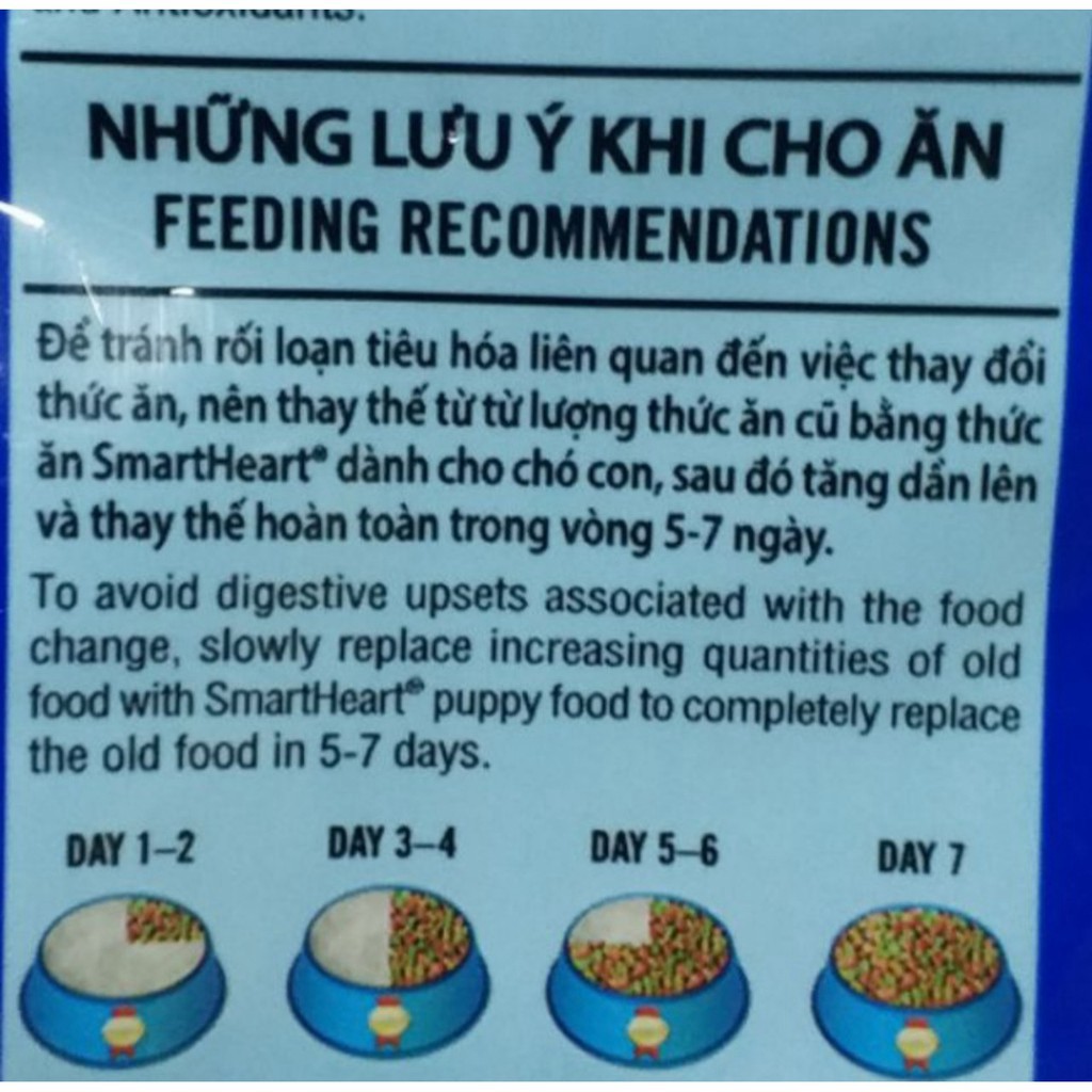 Hạt cho chó con Smart heart puppy thịt bò sữa 400g 1,5kg thức ăn khô chó nhỏ Con Mèo Xiêm
