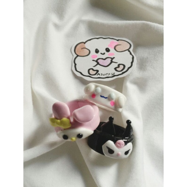Nhẫn đất sét handmade Sanrio