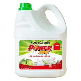 Nước rửa chén Power 100 hương chanh 3.8Kg