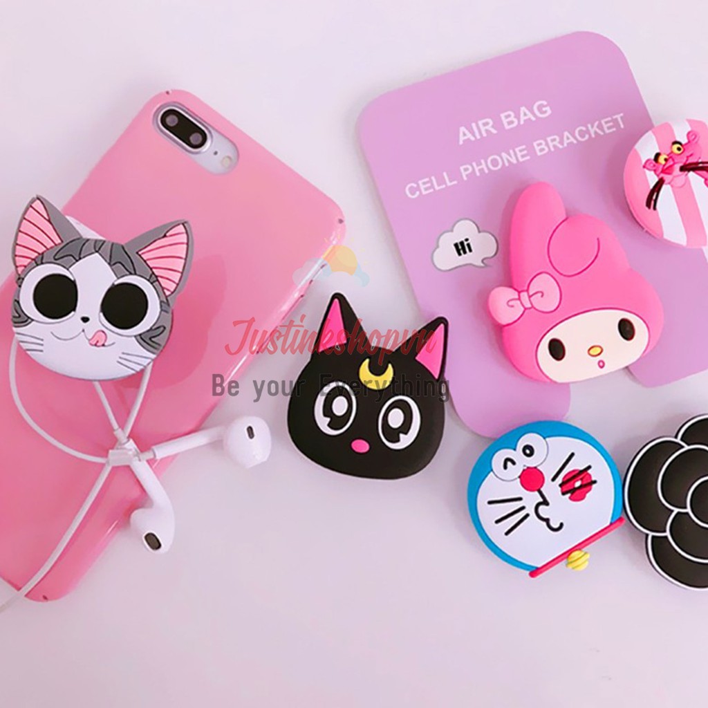 Giá Đỡ Ngón Tay Điện Thoại Thông Minh Di Động Smartphone Popsocket 2020 Hình Thú 3D Dễ Thương - JLMS-2110-GDDT