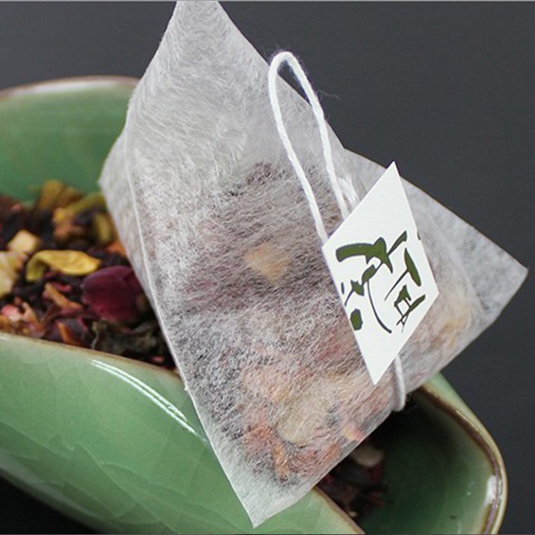 Túi lọc trà rỗng sợi bắp chất lượng cao có dây nhúng, 100 túi/sp - LOKING