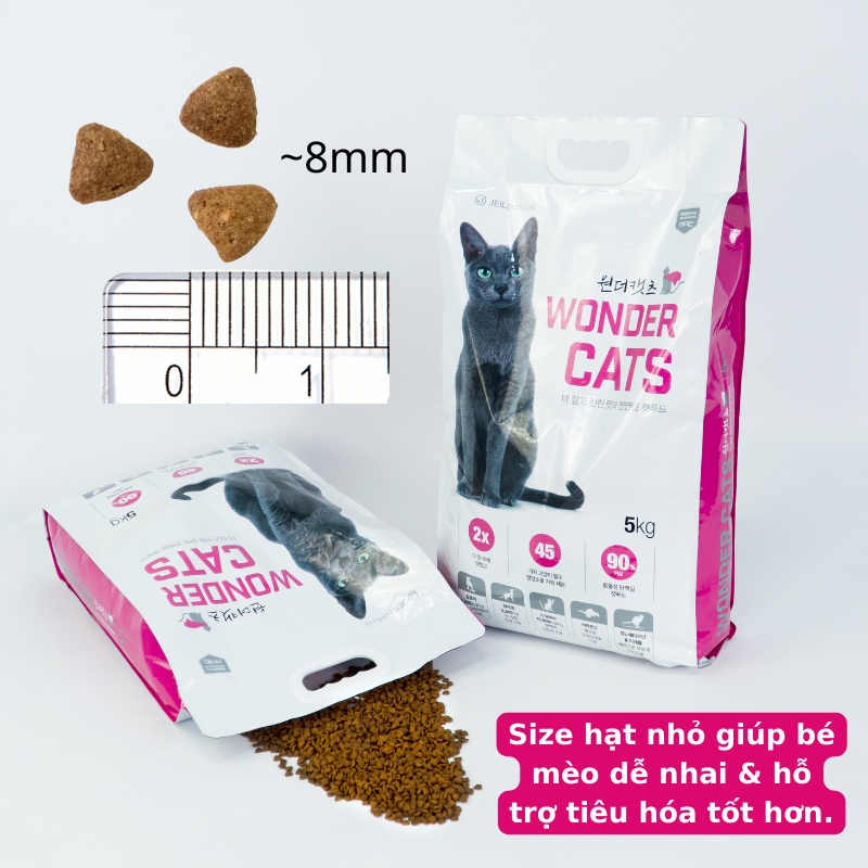 [5kg]THỨC ĂN HẠT CHO MÈO WONDER CATS NHẬP KHẨU HÀN QUỐC - ( thức ăn khô,thức ăn hạt, cám mèo)