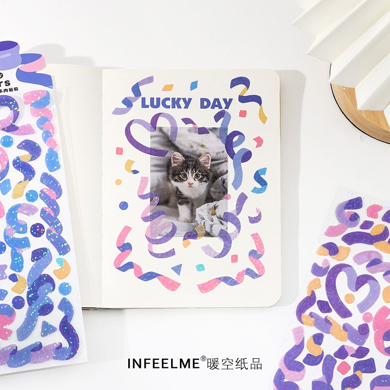 1 Tấm Sticker Dán Trang Trí Sổ Tay / Nhật Ký Hình Cô Gái Dễ Thương Diy