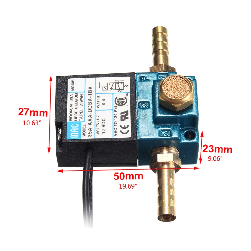 Van Điện Từ Tăng Áp 35A-Aa-Da-1BA DC 12V 5 4W Chuyên Dụng