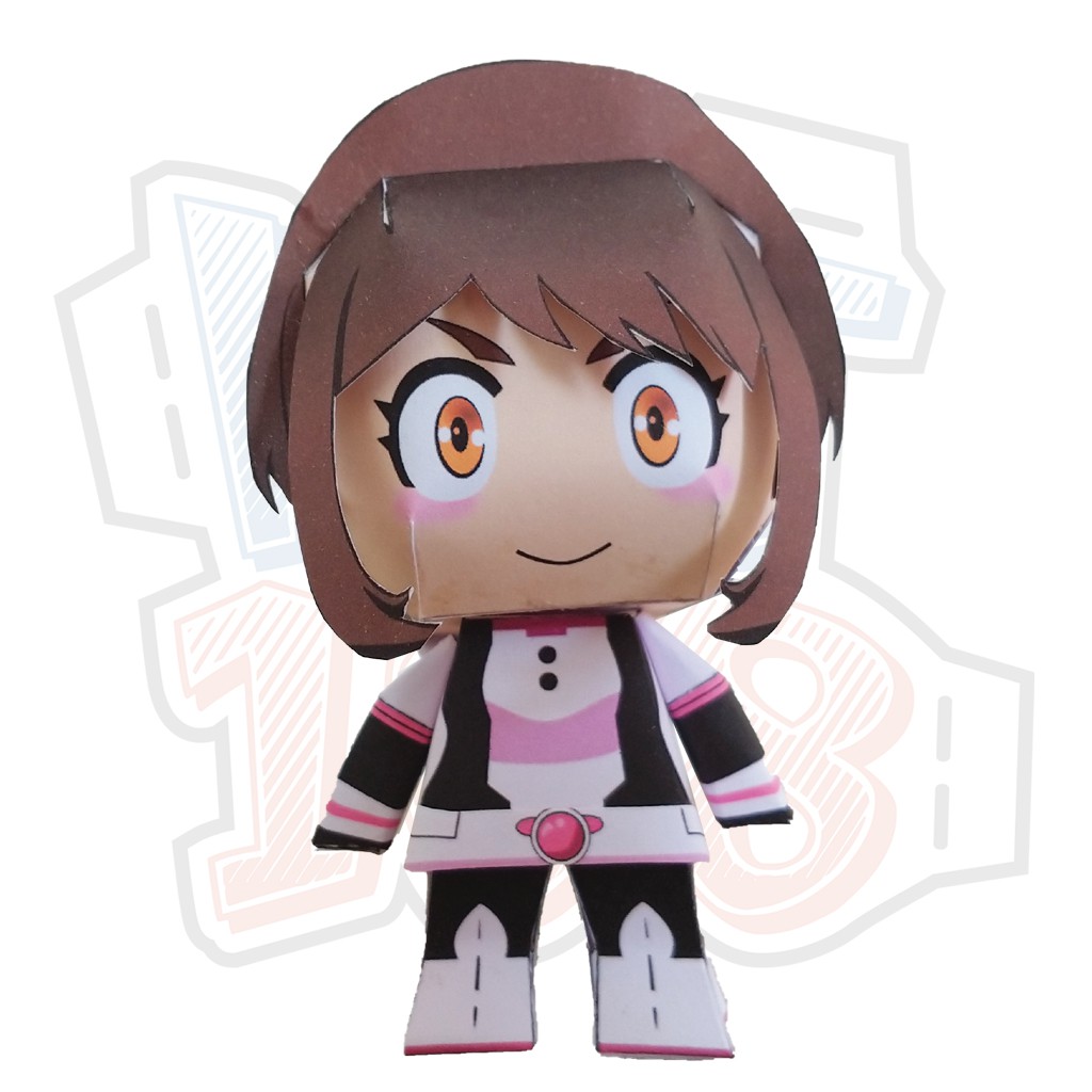 Mô hình giấy Anime Ochaco Uraraka Chibi - My Hero Academia