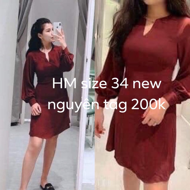 Váy HM. Đỏ đun và đỏ sọc