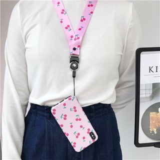 Ốp dẻo Iphone 7/8Plus, Iphone Xs Max kèm dây đeo cổ (Strap)