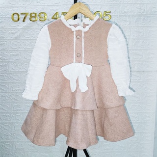 Váy dạ nhung xịn bé gái