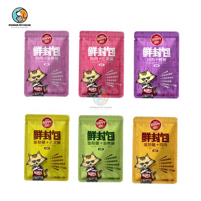 Pate Wanpy Happy 100 Cho Mèo 70g - Cải Thiện Hệ Miễn Dịch