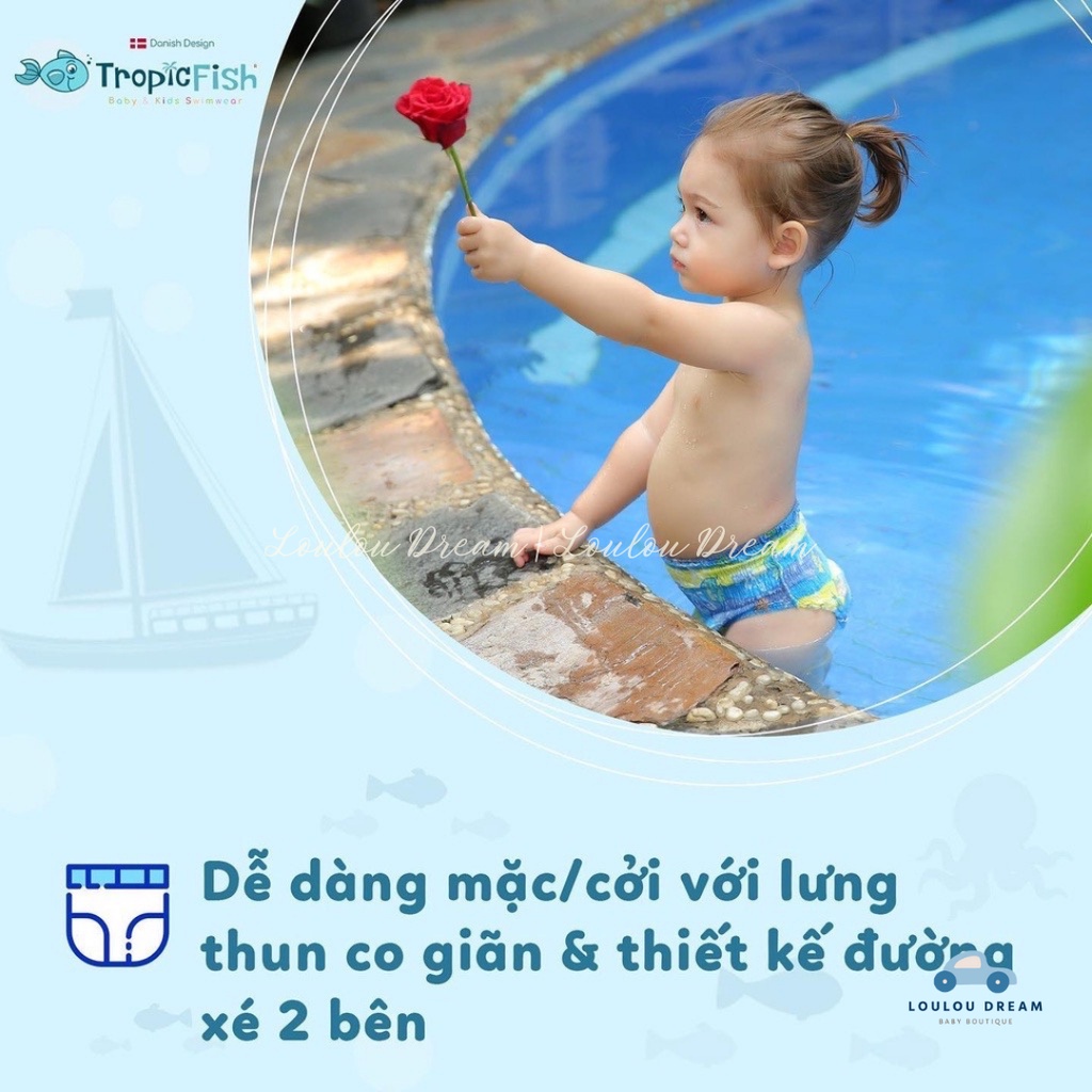 SIÊU SALE HỦY DIỆT Tã Bỉm Quần Bơi Tropic Fish có 3 Size S M L Cho Bé